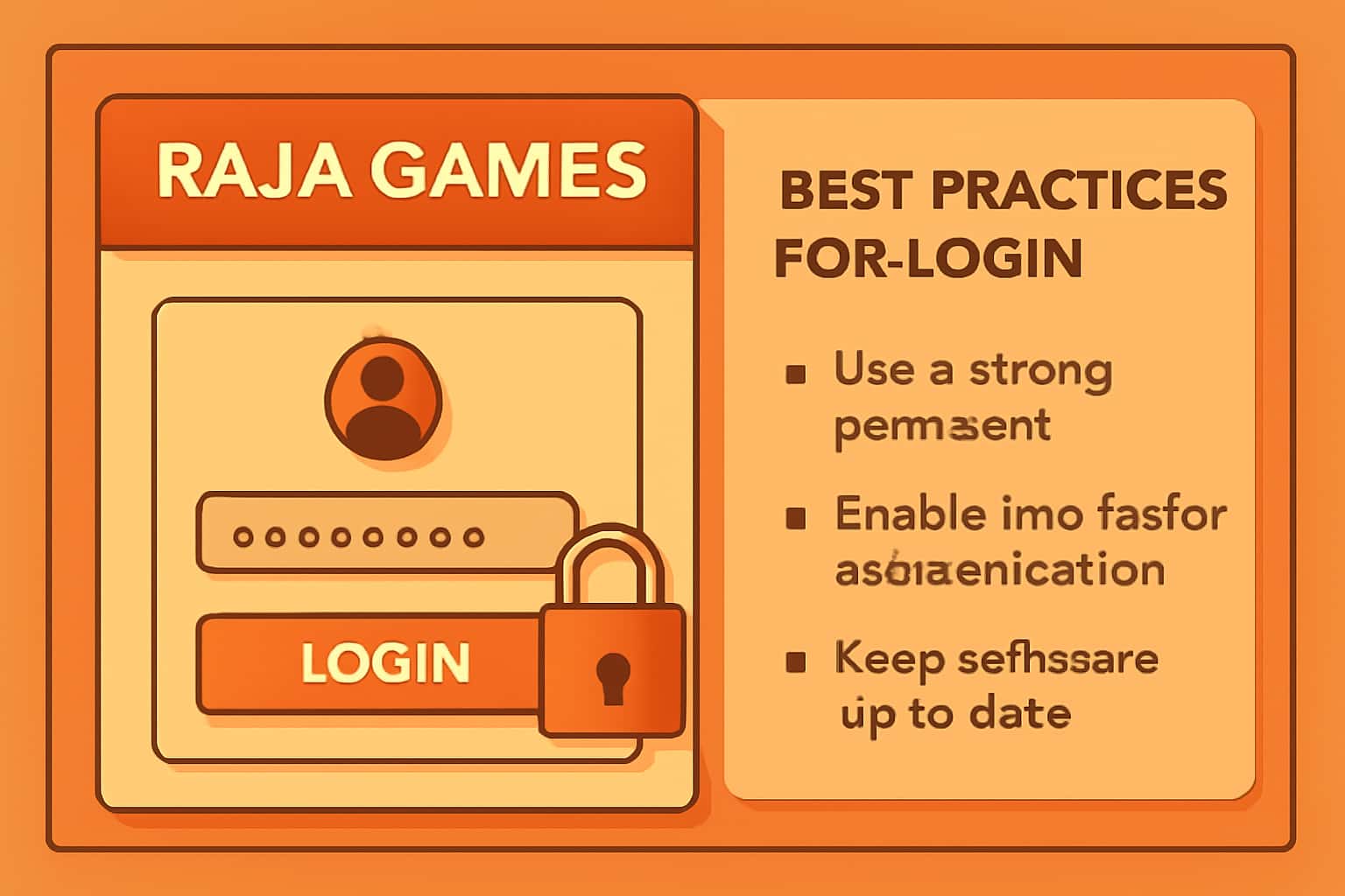 Informational scene about best practices for Raja Games login.