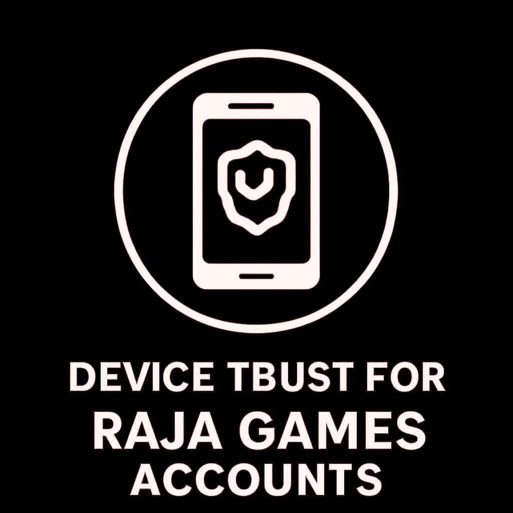 A badge icon representing Device Trust for Raja Games Accounts.