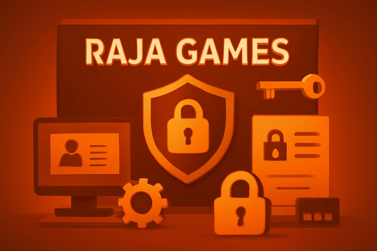 An informational graphic representing enhancing security measures for Raja Games.