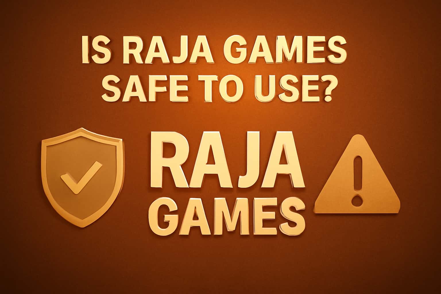 Informative image related to the safety and security of Raja Games.