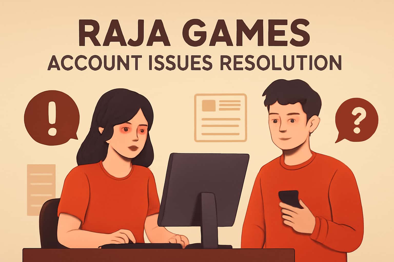Raja Games Account Issues Resolution informational scene