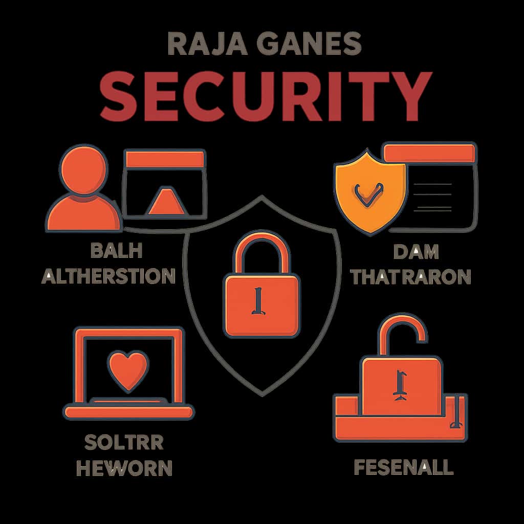 Illustration detailing Raja Games Security protocols.