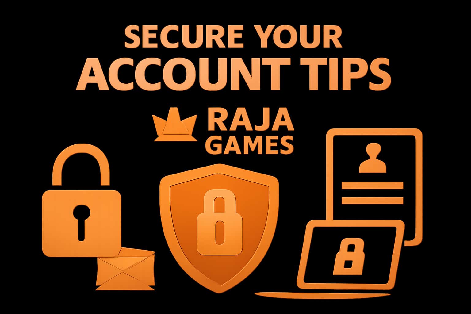 A futuristic gateway with secure login concepts focusing on Raja Games account security.