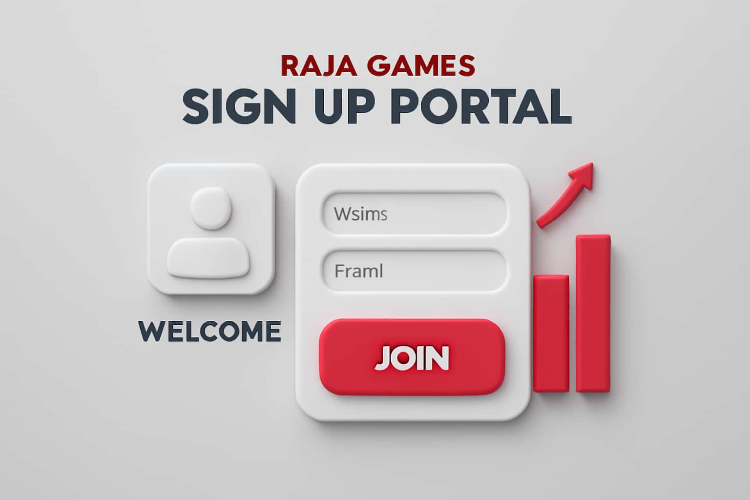 Raja Games Sign Up Portal Interface